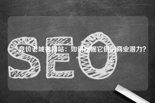 “竞价老域名网站：如何挖掘它们的商业潜力？”